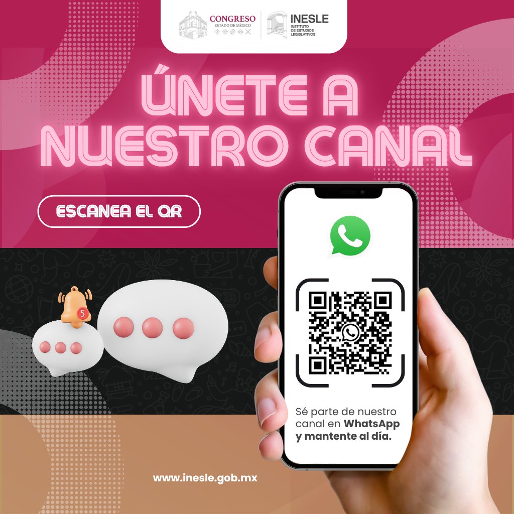 InesleMX's tweet photo. 🗣️💬 Toda la información de las actividades y publicaciones del INESLE está disponible para ti en nuestro canal de WhatsApp.
Únete a nuestra comunidad y mantente al día: https://t.co/vrXooFFlxM
#CongresoEdoméx #INESLE #WhatsApp https://t.co/zegXyghJ6s