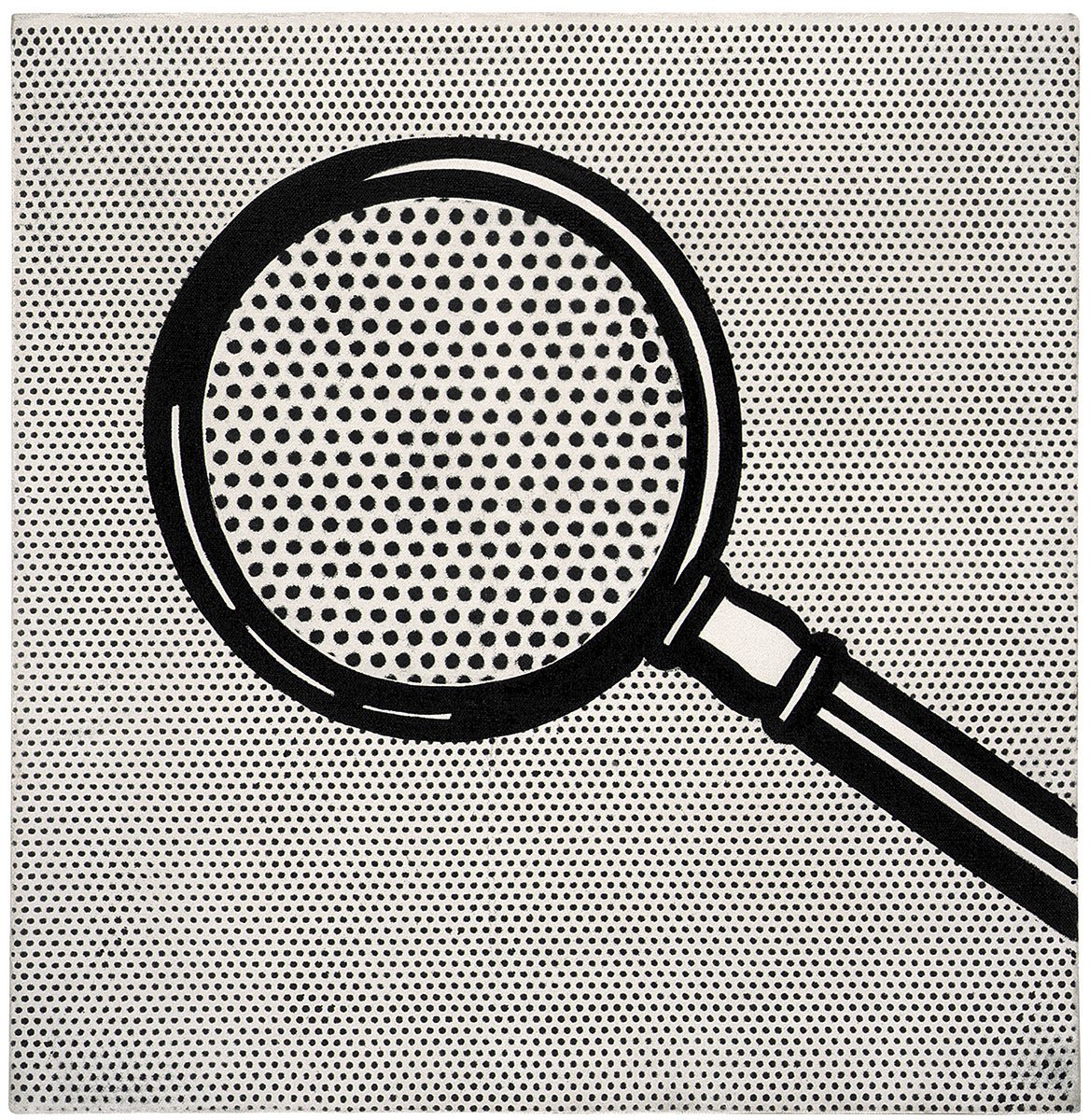 Pixel0Symphony's tweet photo. Roy Lichtenstein, Magnifying Glass. 1963.

Oil and graphite pencil on canvas. https://t.co/4Ji75IX9Au