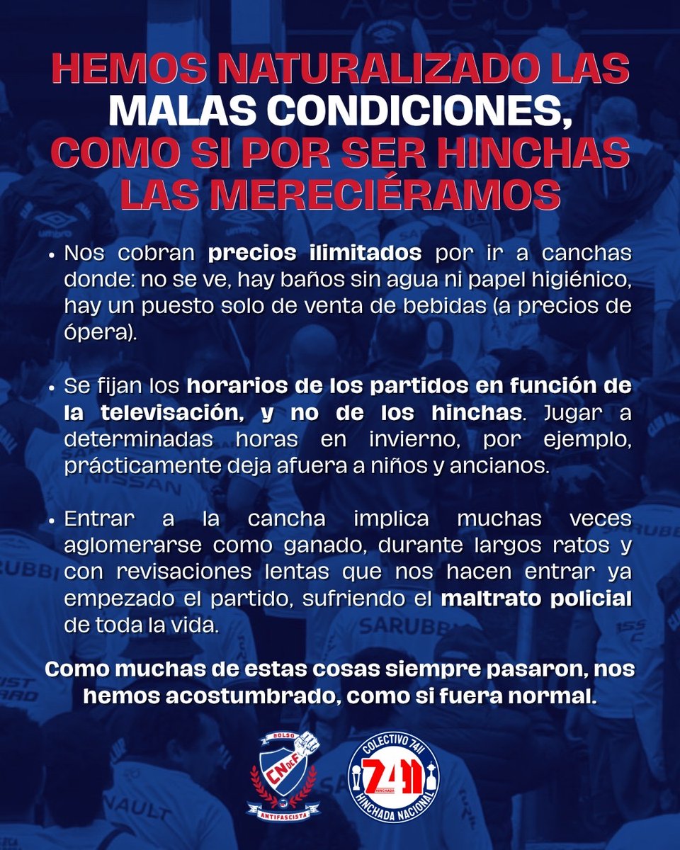bolsoantifa's tweet photo. El fútbol es de los hinchas. https://t.co/vWGyagTfMd