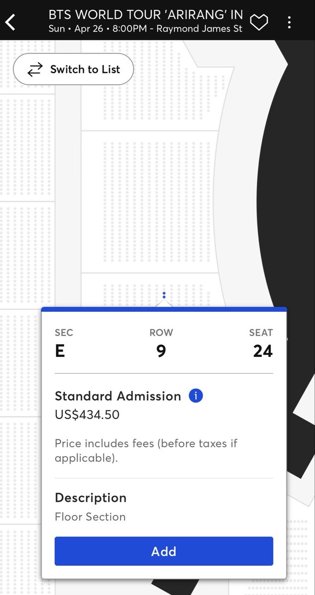 btsloyalist's tweet photo. 48 new floor tickets just dropped for Tampa Day 2!

80 new 100s section tickets just dropped for Tampa Day 2!

Once again this is on top of the hundreds of new tickets they released a few hours ago!

The concert is in 2 days! https://t.co/BJV3Mh0B16