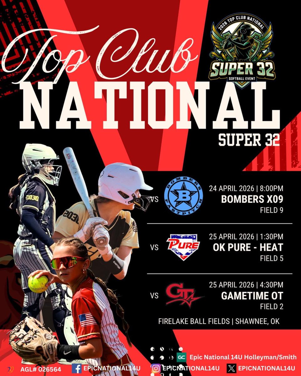 druemolenda2030's tweet image. Next up...Top Club National Super 32▶️Schedule Drop🚨🔒📆
Playing in 16U bracket this weekend  @TopGunEvents @tagupSoftball @epicnational14u @Epic__SB #DES👀📣@highlight_theathlete @D1Softball @TopPreps @scan1ansports @YAthletesF @nxt1sports @SunilSportsNews @prepsoftball