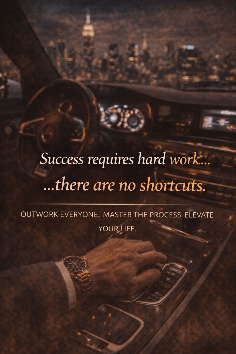One333The19044's tweet image. Success isn’t given—it’s earned through discipline, focus, and relentless effort.

No shortcuts, just consistency and commitment every single day.

#SuccessMindset #Discipline #HardWork #NoShortcuts #GrindDaily #StayFocused #Consistency #Motivation #SelfImprovement #Hustle