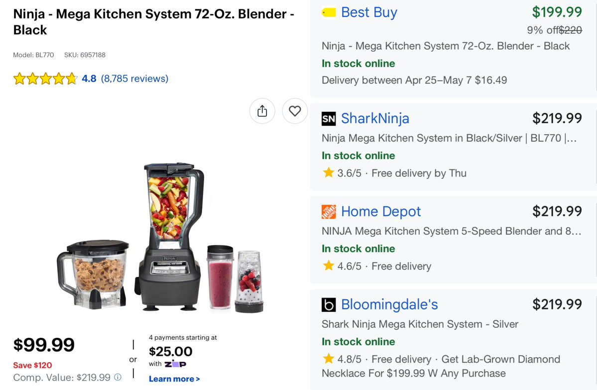 GlitchedDeals's tweet image. $120 OFF NINJA BLENDER SET

Best Buy is listing this 72 oz blender for $100 

Stores like Home Depot and other retailers are listed for $199 or more 

Free shipping included, must use Best Buy app to purchase

bestbuycreators.7tiv.net/PzrkZN #ad