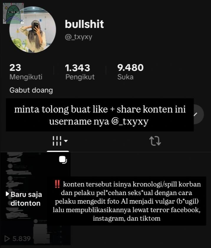tanyarlfes's tweet photo. ‼️ cw // 18+
💚 tolong banget guys karna ini udah bertahun-tahun kejadiannya ngebuat tra*uma berat dan takut, tertekan. thanks before 🫶 https://t.co/Uvf2zn0BJP