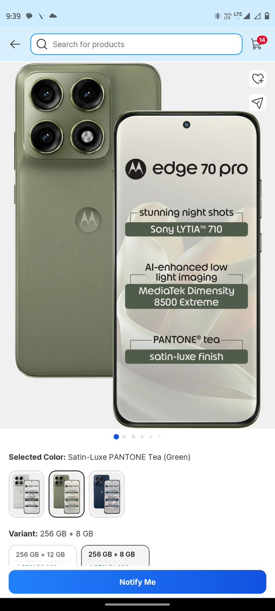 DrDinesh1599's tweet image. Fav colour  : Satin-Luxe PANTONE Tea (Green)
#MotorolaEdge70Pro 
#SeizeTheNight 
#ContestAlert
@motorolaindia
Tag
@dhruvin_0007 
@dharani_55 
@ImSomu85 
@rita_raj07 
@vinay_CR07