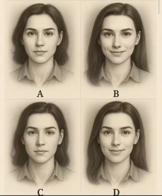 Psychological Test: Which woman attracts you the most?

(Read your result ↓↓↓)