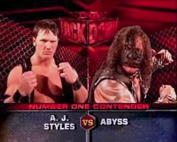 wrestle_hist's tweet image. 4/24/2005  

AJ Styles defeated Abyss in a Steel Cage Match at Lockdown from the Impact Zone in Orlando, Florida.    

#TNA #Lockdown #AJStyles #ThePhenomenalOne #TheFaceThatRunsThePlace #Abyss #TheMonster #SteelCageMatch