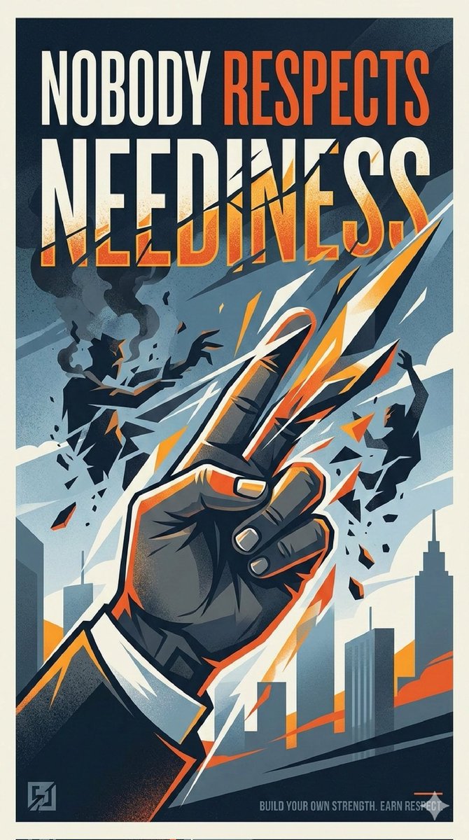 UrbanMind78's tweet image. Neediness repels.
Confidence attracts.
Build yourself, not approval. ⚡
#Confidence #SelfWorth #Mindset