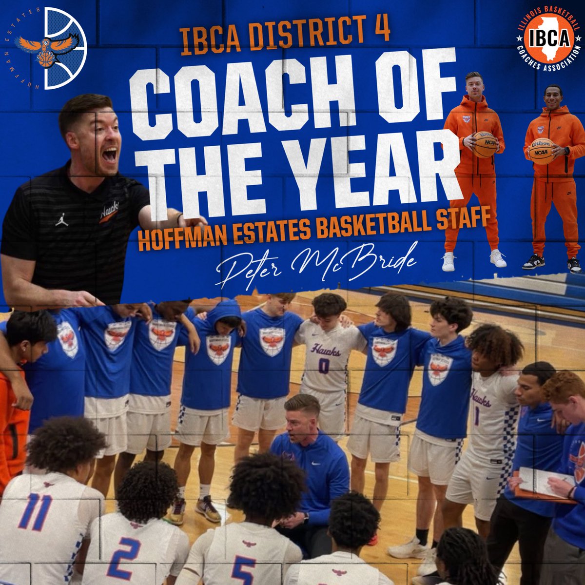 HEHSbball's tweet photo. Congratulations to Coach McBride &amp; the HEHS 🏀 Staff for being named IBCA District 4 Coach Of The Year!
@ibcacoaches @dhpreps @Quags57 @BigTimRevue @mattjnow @ILLHoopsScoops @michaelsobrien @Dion_JTsports @ColeSheeks https://t.co/jargL81muE