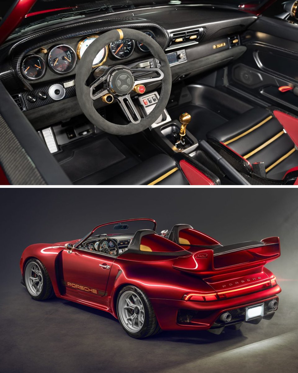 DigitalTrends's tweet image. Gunther Werks’ Project End Game reimagines a Porsche with Iron Man-inspired details, including arc reactor lighting, Infinity Stone shifter details, and 24K gold accents.

#marvel #mcu #ironman #porsche