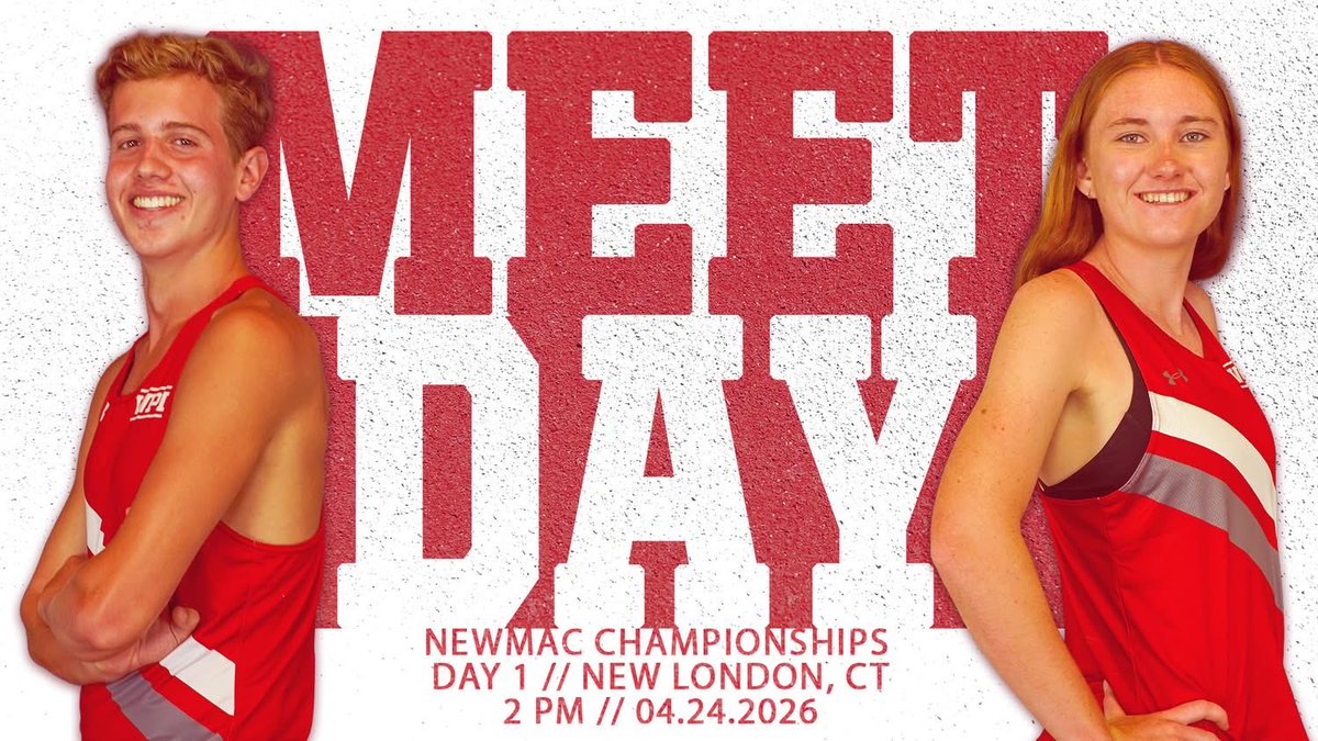 WPIAthletics's tweet image. 🔴MEETDAY🔴

@WPITrackField heads to New London, CT for Day 1 of the @NEWMACsports Championships at CGA starting at 2pm.

Follow along ⤵️
🎥- tinyurl.com/yvxpttf6
📊- tinyurl.com/skw6z6yw

🏃‍♀️🏃‍♂️x🐐
#GoatNation #d3tf