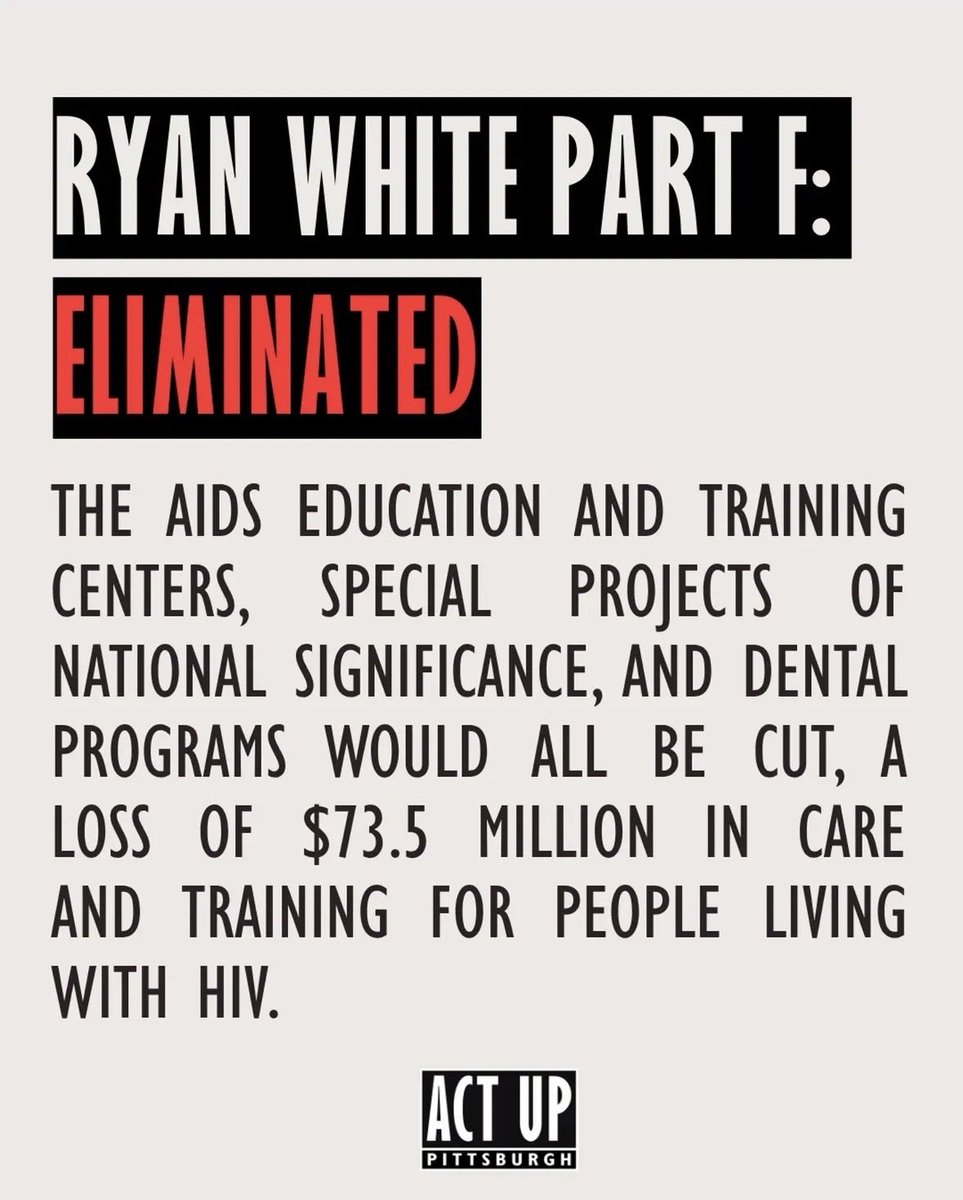 abbnoxchief's tweet photo. (1/2) “The entire CDC HIV prevention line would be eliminated, a $755.6 million cut”

It’s time to stop acting like HIV is “over” &amp; “not a big deal anymore.” It’s time to treat HIV like an ongoing pandemic that MUST be ended—against the wishes of the capitalist ruling class. https://t.co/bjSmN4jifq