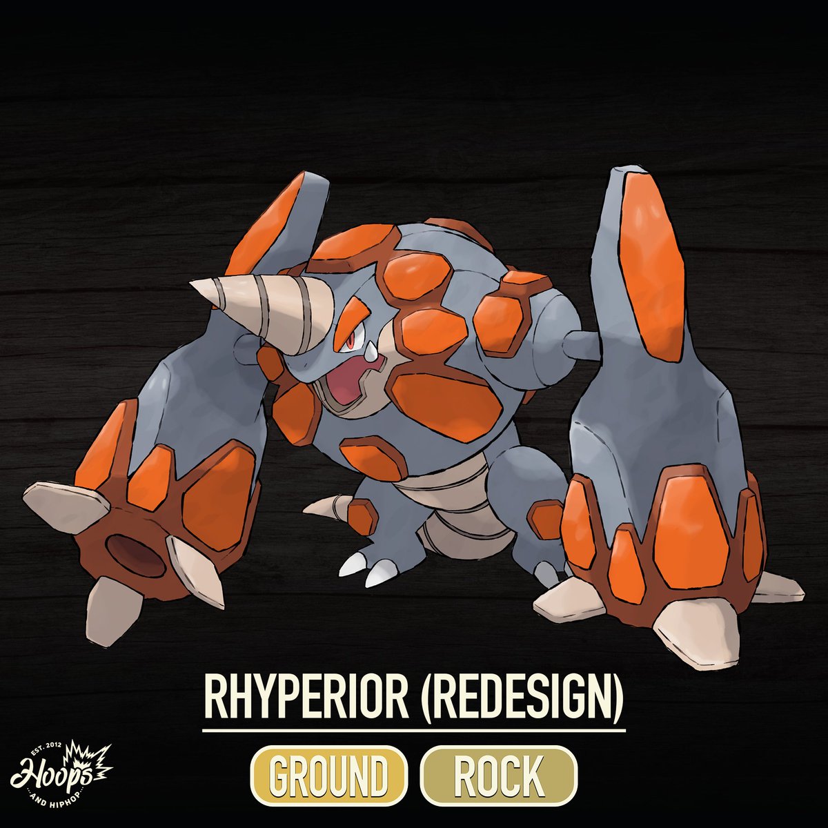 Rhyperior but he's redesigned cause no one really likes him 😔

Artwork by <a href="/elesteva076/">Elesteva076</a> !