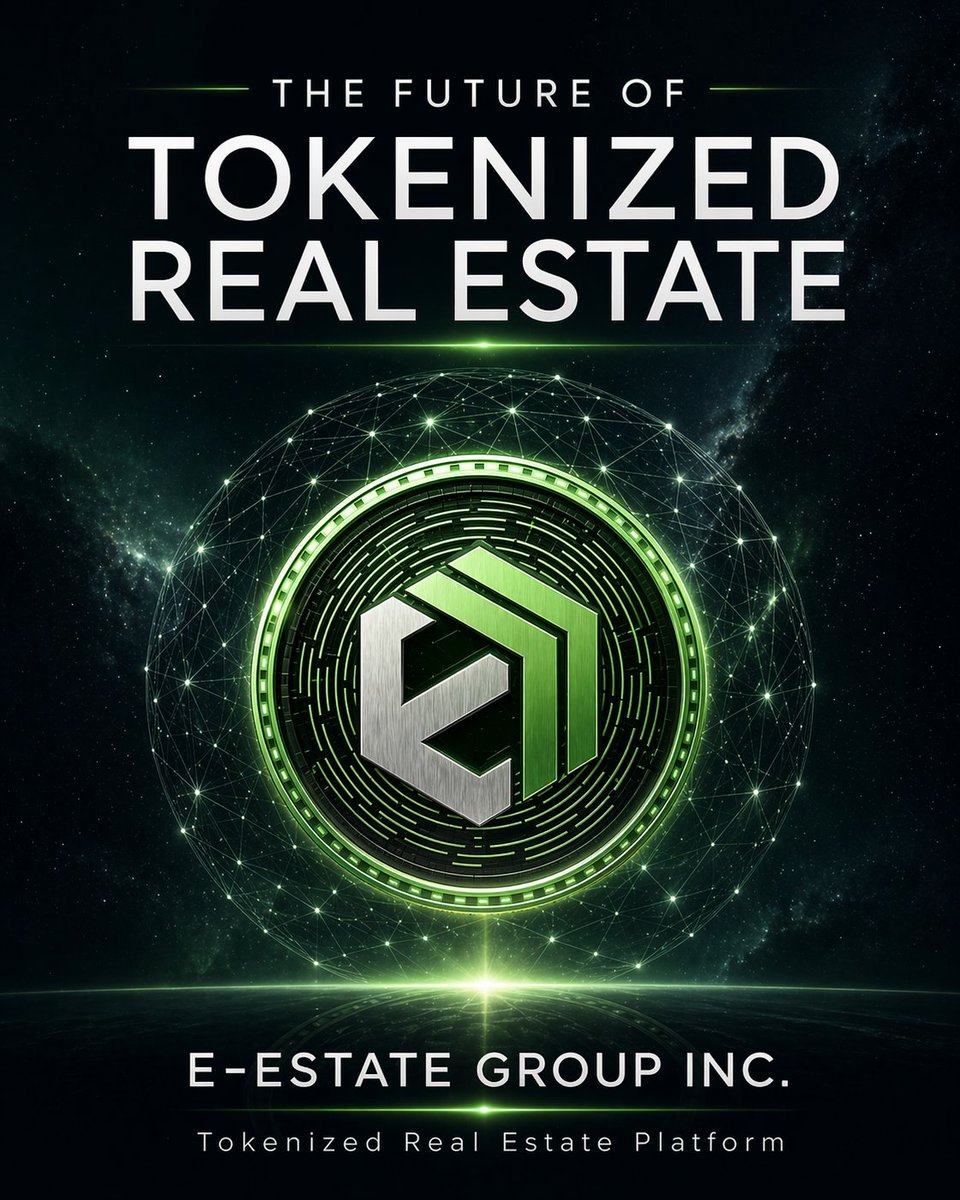The future of real estate is becoming digital.

E-Estate Group Inc. is building a tokenized real estate platform designed to connect real assets, modern technology, and global participation in one ecosystem.

Tokenization is not just a trend.
It is a new infrastructure for