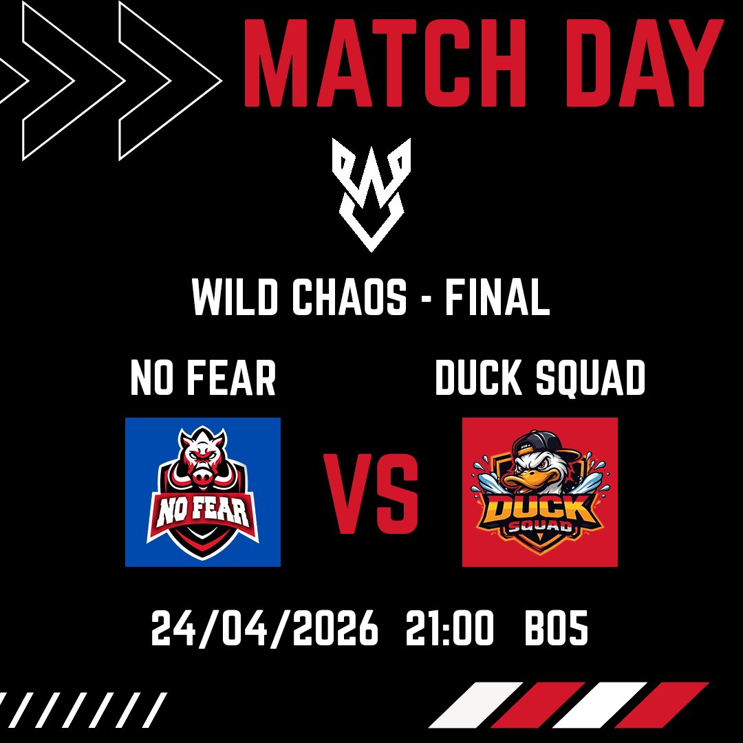 NoFearSantander's tweet photo. ⚪🔴 Hoy es el día
Hoy es la ansiada final de la Wild Chaos de @WildRhynos, donde nos queda poner la guinda al pastel 🙂
Llegamos hasta aquí, todo o nada 💪🏻
🆚 Duck Squad
🕘 21:00
📺 https://t.co/sTDGVWAXW0
#NFwin https://t.co/HVehAj2o6W