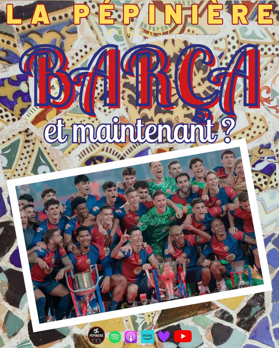 PepinierePod's tweet photo. Le Grande FC Barcelone est au menu cette semaine dans La Pépinière. Saison en cours, saison à venir, mercato, tout y passe !

Cliquez cliquez ! 

https://t.co/kCwwtLGH4J https://t.co/MsW4o93uYA