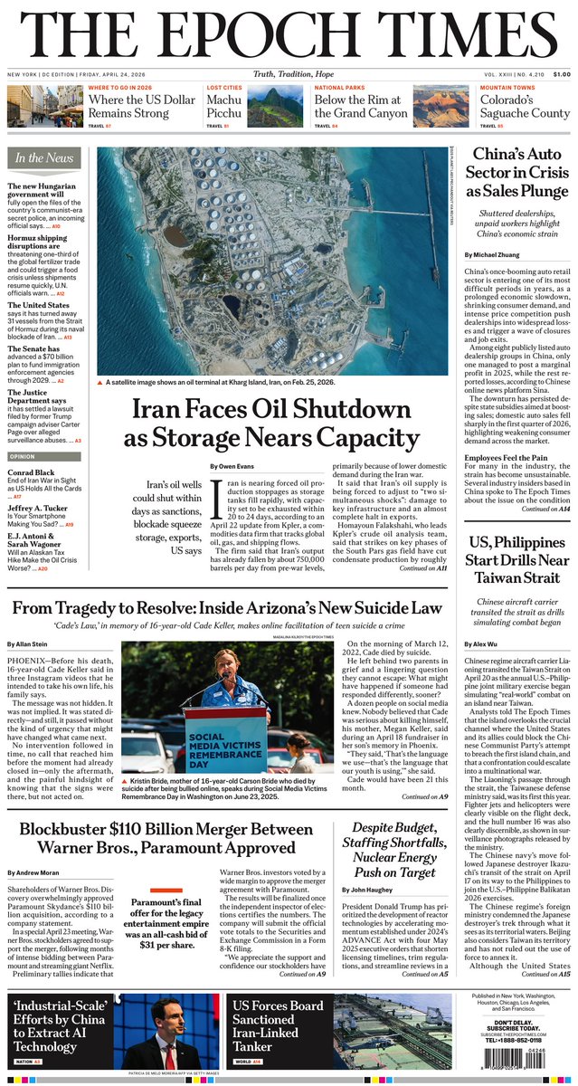 Epoch Times Print Edition tweet media
