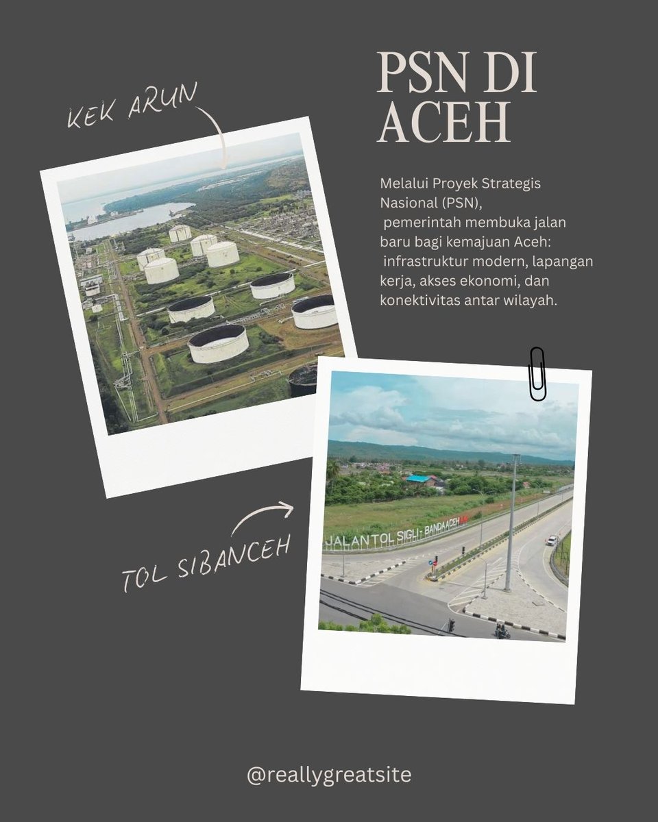 dzakira_af16440's tweet image. PSN DI ACEH Melalui Proyek Strategis Nasional (PSN), pemerintah membuka jalan baru bagi kemajuan Aceh: infrastruktur modern, lapangan kerja, akses ekonomi, dan konektivitas antar wilayah. #pembangunanekonomi #ekonomiindonesia #indonesia #pembangunanindonesia #pembangunanaceh