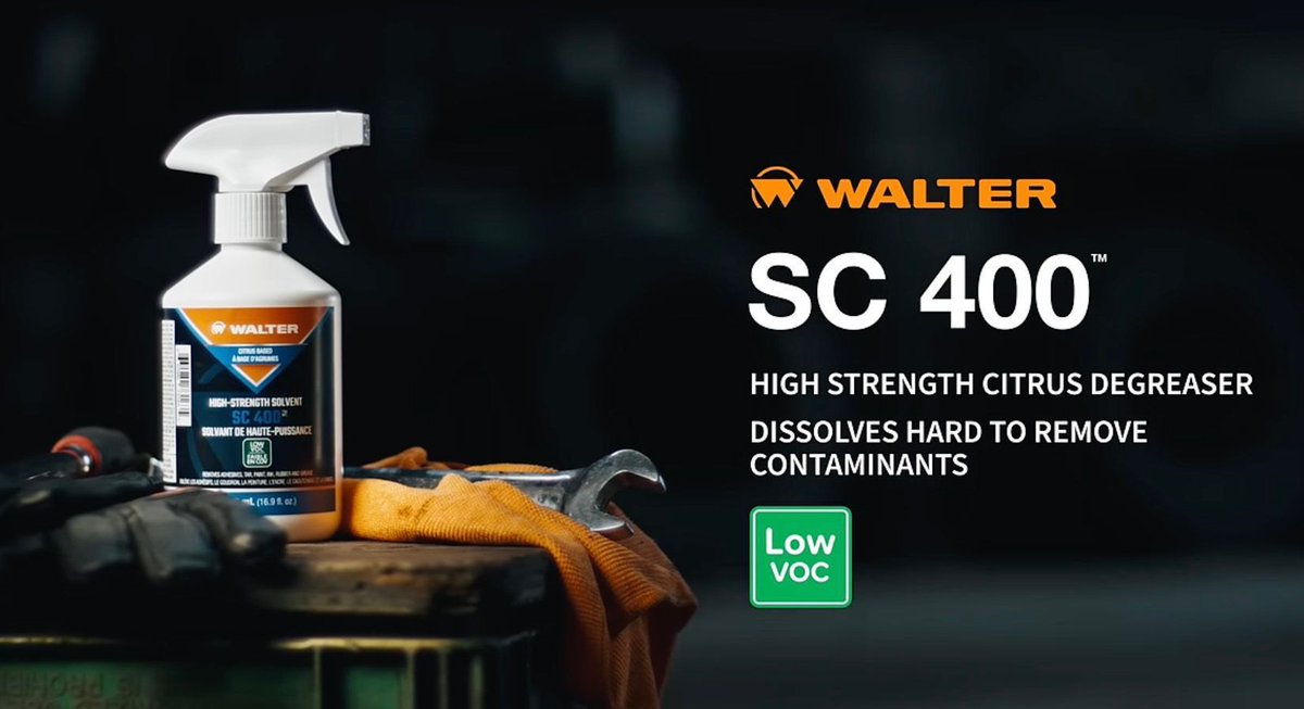 StellarIndSup's tweet image. Tackle tough grease with WALTER SC 400™ Low VOC citrus degreaser. High-strength, metal-safe, and efficient cleaning with minimal waste. 🍊🛠️

Contact Stellar to upgrade your cleaning game!
#Manufacturing #IndustrialCleaning #MRO
