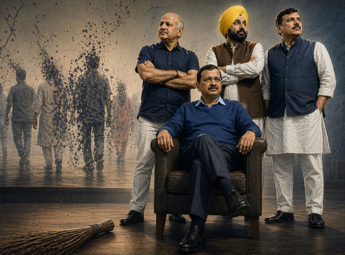 SumitKaushikkk's tweet photo. Haalat ye hai ki Aam Aadmi Party mein ab bas 2-4 "khaas log" hi bache hain..

#RaghavChadda #AamAadmiParty
#RajyaSabha #ArvindKejriwal #SanjaySingh https://t.co/CbpPSLYxjN
