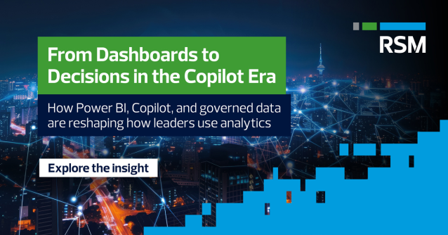 Thinking about Copilot? Start with your BI strategy. This article outlines what leaders should address first to reduce risk, improve insights and unlock value from AI‑powered analytics. rsm.buzz/4e8vroE