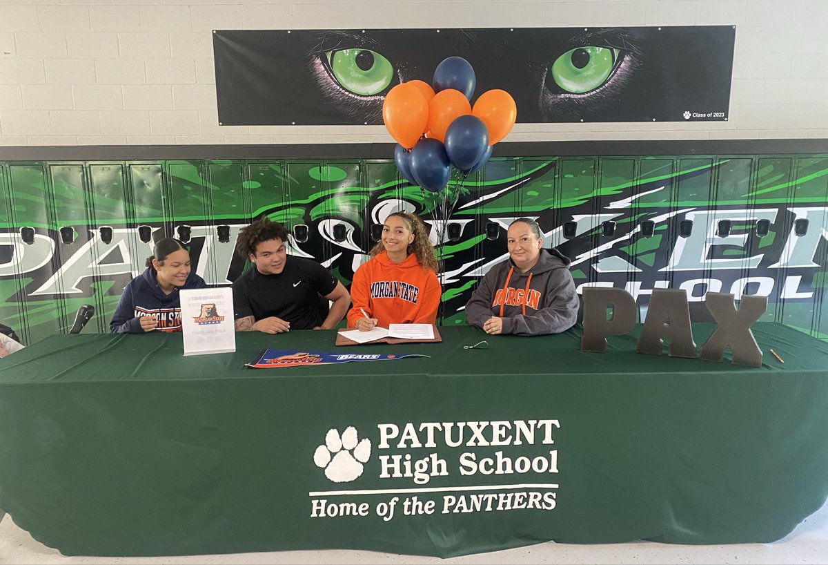 paxathletics's tweet photo. Yani Smalley makes it official- signing with Morgan State Track and Field https://t.co/Otjo9ACdnF