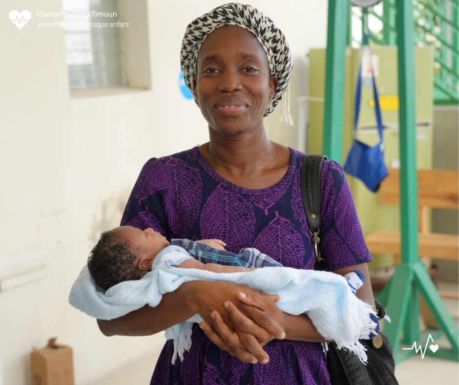 UNICEFHaiti's tweet image. “Now it’s easier for mothers like me to vaccinate our children because vaccines are available at health centres” – Emmanuella, Gonaïves. 

#UNICEF and @MsppOfficiel, with @DevCanada and @gavi_fr supports immunisation for every child 💙

#santepouchaktimoun