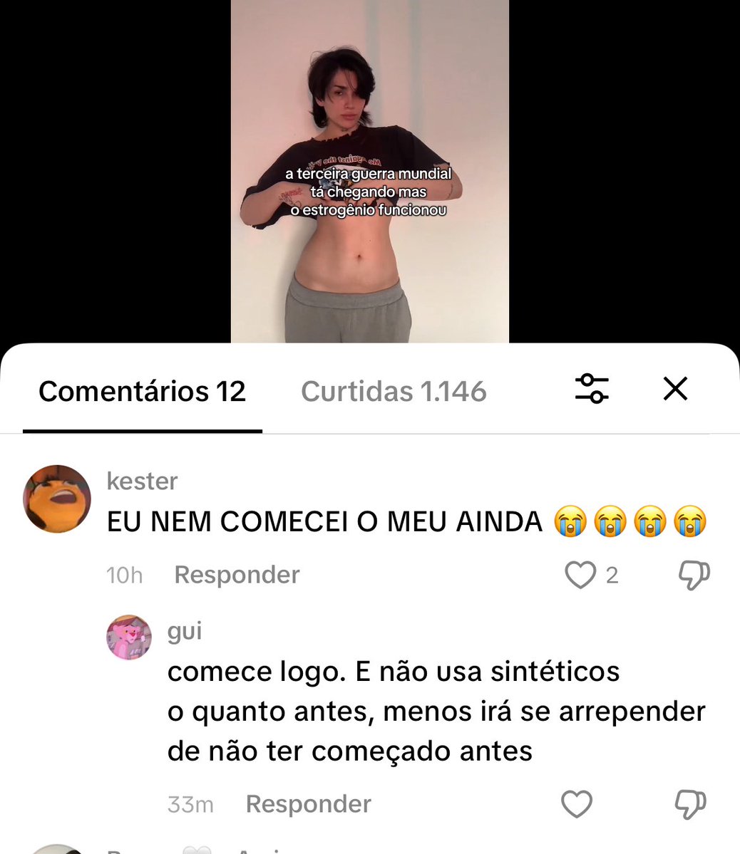como vou dizer agora que dos 6 anos de terapia hormonal meus 4 foram com sintéticos pqp