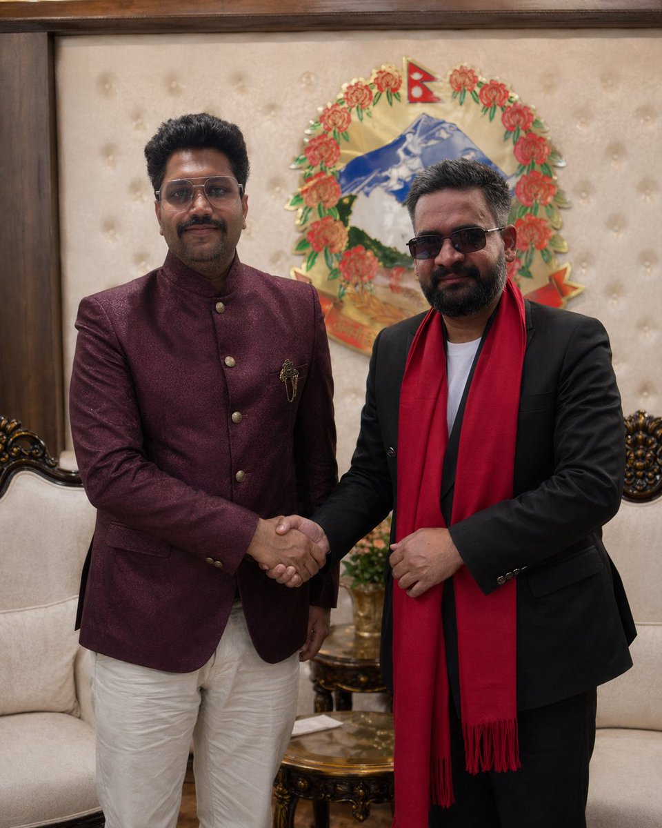 riturajjs's tweet photo. आज नेपाल के माननीय प्रधानमंत्री बालेन शाह जी से मुलाकात कर उन्हें हार्दिक बधाई एवं शुभकामनाएं दी।

नेपाल में जिस प्रकार युवा नेतृत्व को अवसर मिला है और बालेन शाह जी जैसे युवा प्रधानमंत्री देश को नई दिशा दे रहे हैं, वह पूरे दक्षिण एशिया के लिए एक प्रेरणादायक उदाहरण है। https://t.co/7fgLrJ70ZW