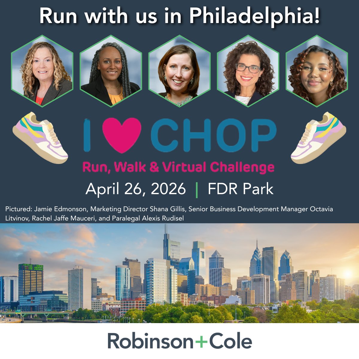 RobinsonCole's tweet image. R+C is proud to be attending and sponsoring of @ChildrensPhila's “I ❤ #CHOP Run, Walk &amp;amp; Virtual Challenge” on 4/26, in support of CHOP's mission to transform pediatric healthcare. chop.donordrive.com/teams/Robinson… #5K #3K #childrenshealth