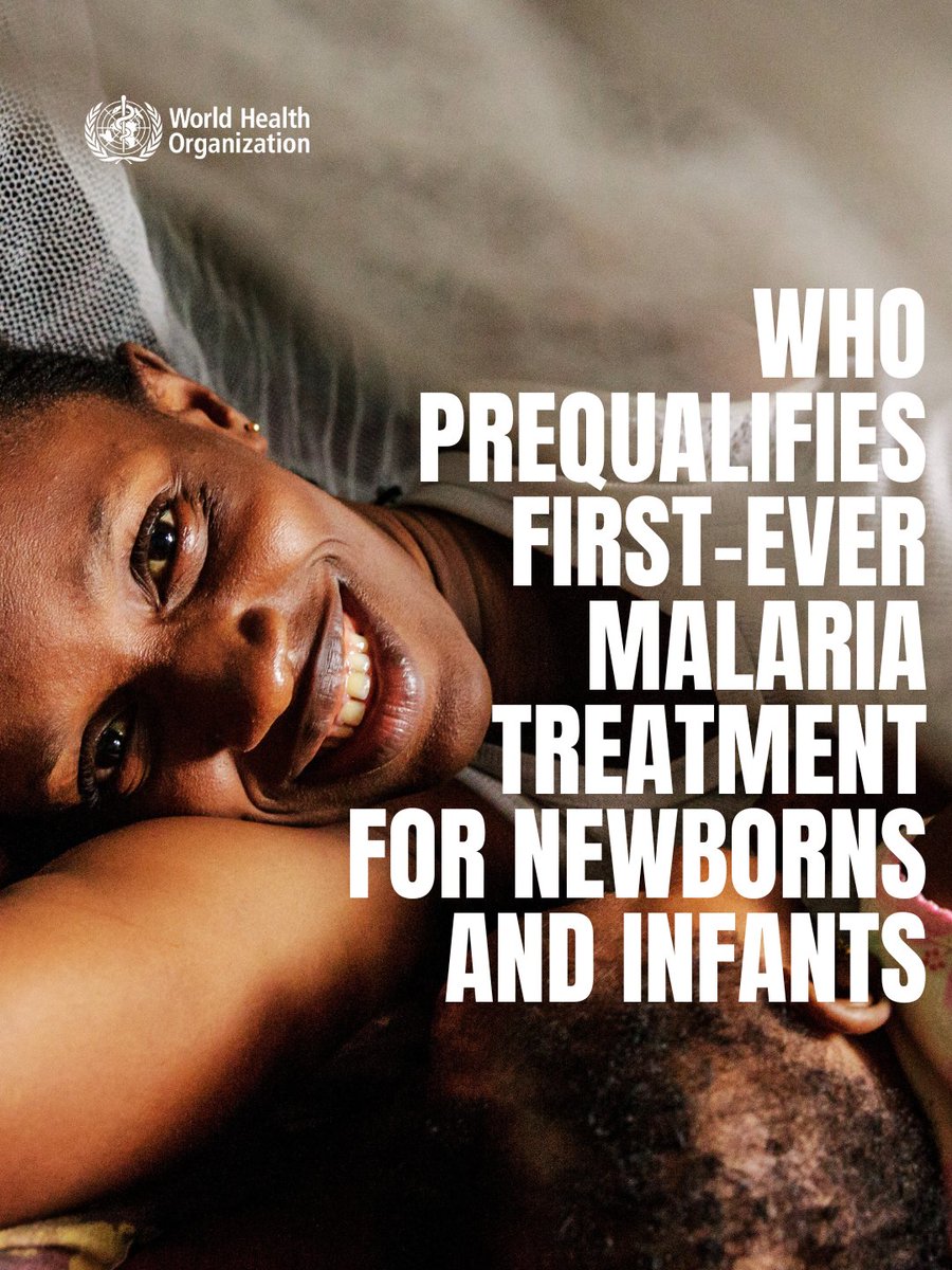 Ahead of #WorldMalariaDay (25 April), WHO has prequalified the first malaria treatment designed specifically for newborns and young infants (weighing 2–5 kg). This is a major step towards closing a critical treatment gap for the most vulnerable. Read more: bit.ly/4sV3lAT