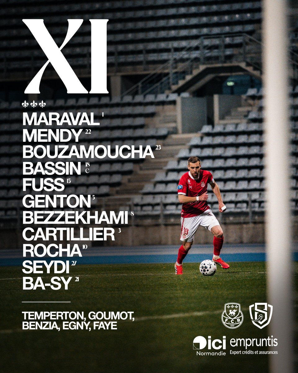 #FCRSCAAB | 𝐋𝐞 𝐨𝐧𝐳𝐞

Le 1️⃣1️⃣ qui débutera contre Auabgne.