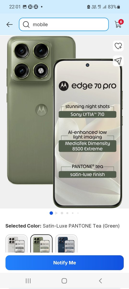 MistuniBanerjee's tweet photo. @motorolaindia 👉 Kirti is using   Satin-Luxe PANTONE Tea (Green) Motorola Edge 70 Pro 📱 in Latest TVC 

#MotorolaEdge70Pro #SeizeTheNight #ContestAlert

@motorolaindia @Flipkart 

Join  @invisibleindra1  @PSG_inside  @JayshreeMalhot6  @BirjuDamani  @PritiNivoriya https://t.co/ZqlqBCxo8U