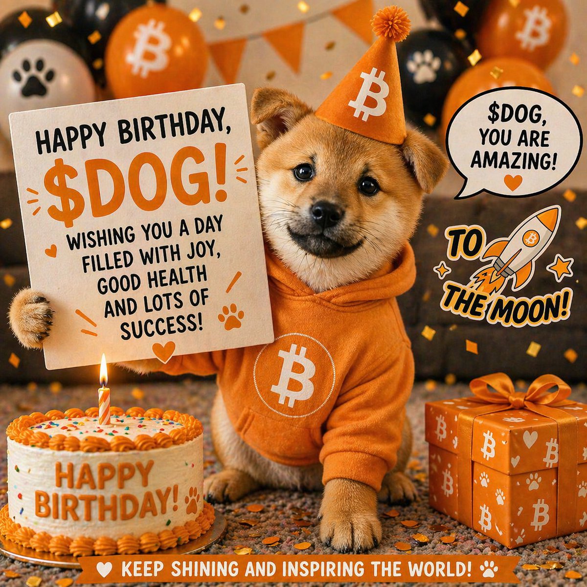 Happy birthday $DOG, 

congratulations on your 2 yers birthday!
