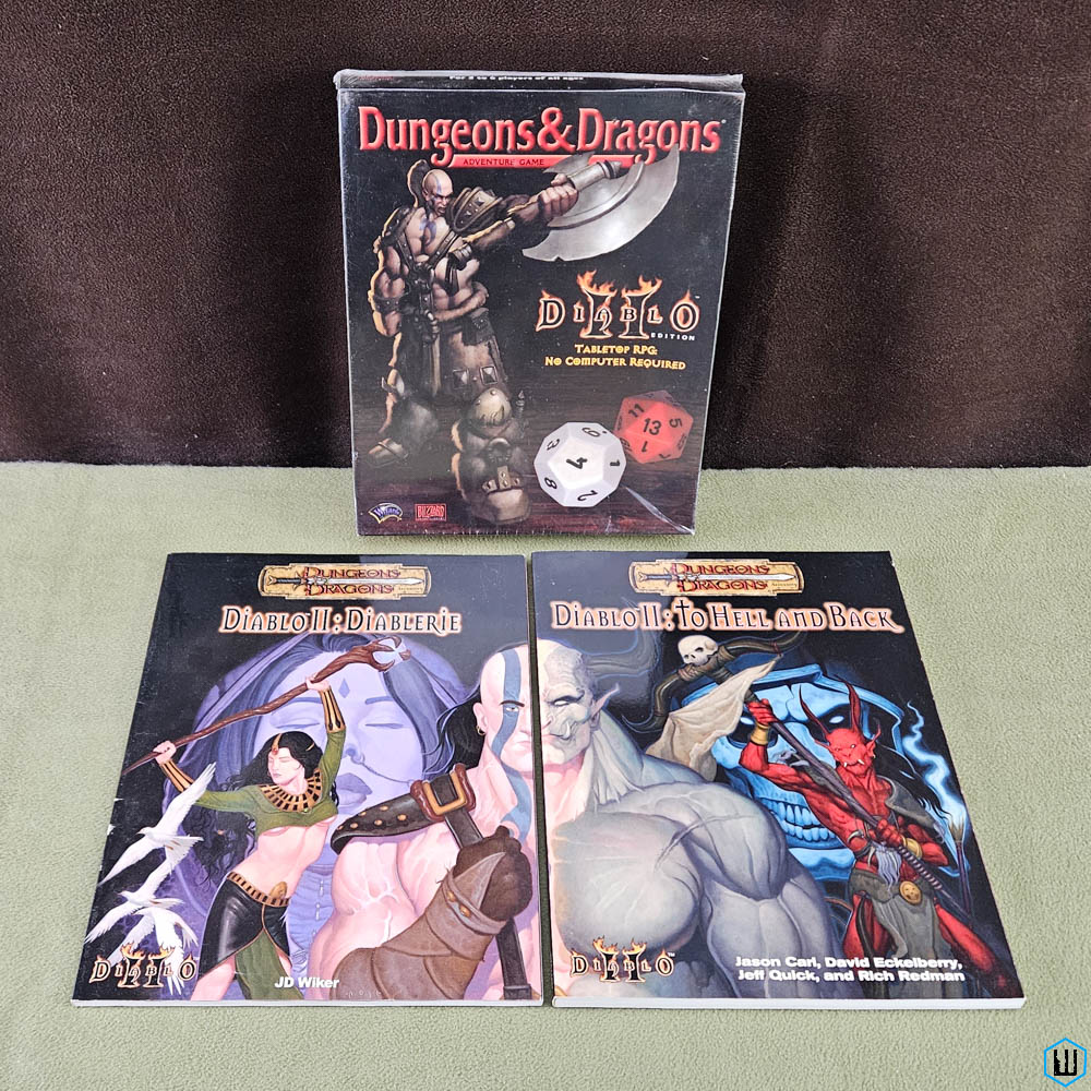 Remember back when you bought software in a box? This RPG ports the epic videogame DIABLO to the tabletop, using D&amp;D rules. The Blizzard / WotC partnership also saw a few accessory books released as well. The full story over at my photoblog; link in the comments.