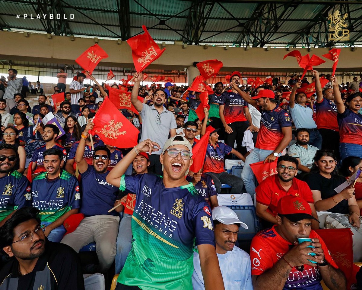 RCBTweets's tweet image. 5️⃣ games. 5️⃣ full houses and relentless support at ನಮ್ಮ Chinnaswamy. 🫶

This isn't a goodbye post, this is a 'We love you and we’re grateful’ post. ❤️

#PlayBold #ನಮ್ಮRCB #IPL2026