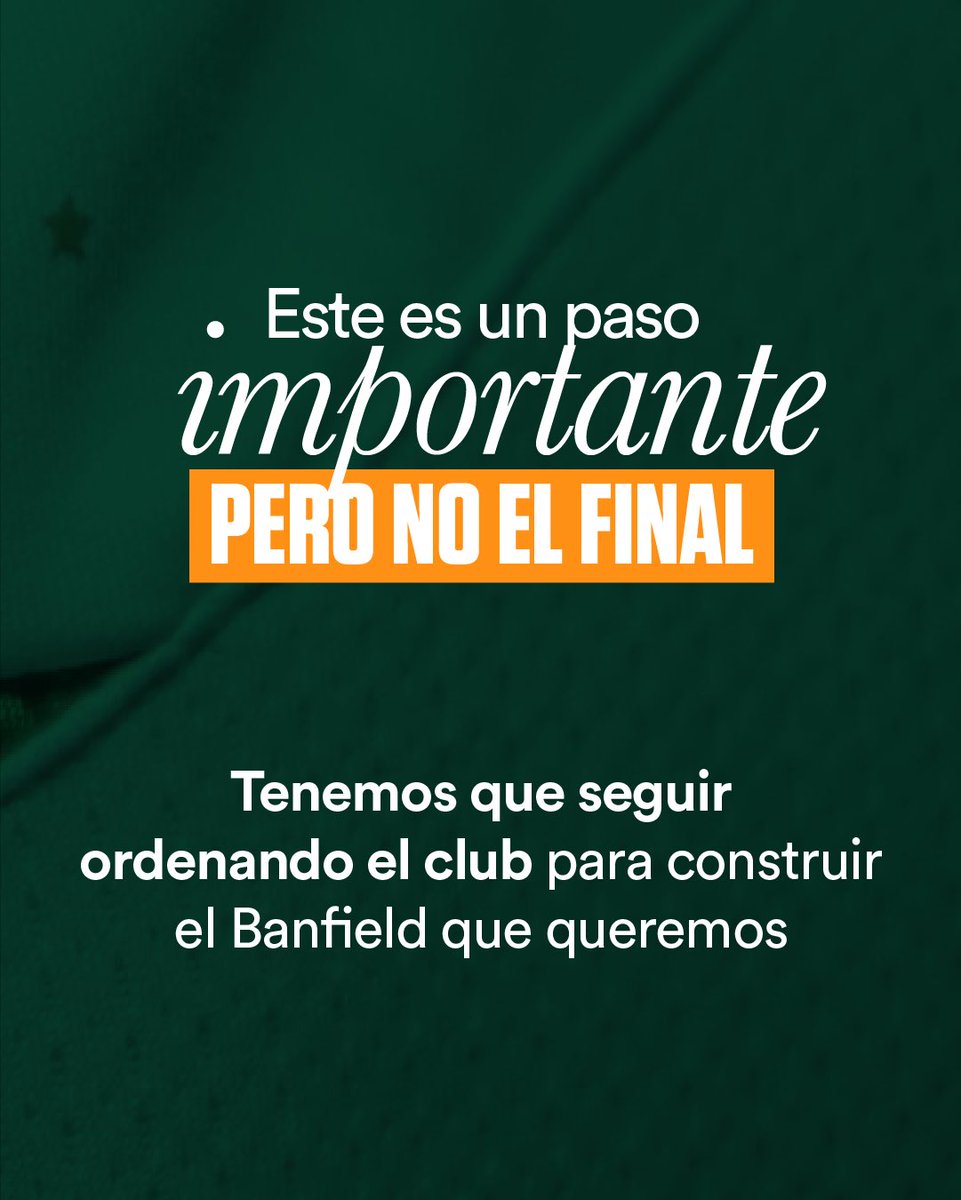 Ordenar este proceso nos permite proyectar un club más previsible, con mayor estabilidad y mejores condiciones de negociación. Es un avance importante para el ordenamiento institucional que nos guía. 

Seguimos.