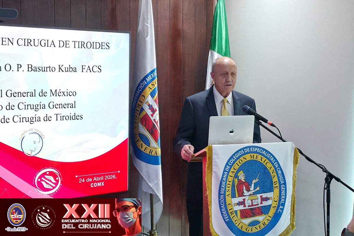 amcgmx's tweet photo. 🔷 Reoperación Tiroidea
Dr. Erich Otto Paul Basurto Kuba
#AMCG #EncuentroDelCirujano #Cirugía #EducaciónMédicaContinua #Cirujanos #ActualizaciónMédica https://t.co/6N4XXa25Rx