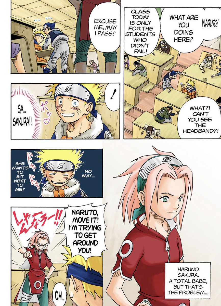 chyannuhhh's tweet photo. who? sakura or the world class WEIRDO who was constantly in his shadow as kishimoto so kindly illustrated for us? https://t.co/aQMdILd2YE