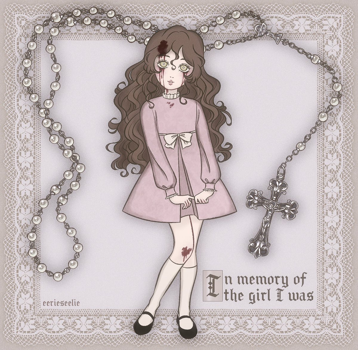 eerieseelie's tweet photo. 🗝️·˚ˎˊ˗ In memory of the girl I was 🐇 𖥔 #creepypasta #sallywilliams #digitalart https://t.co/CmLX5NldoT