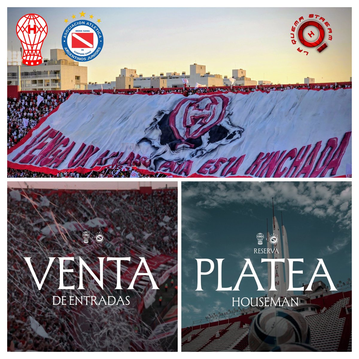 laquemaweb's tweet image. #Huracan #AAAJ Reserva de Plateas y venta de entradas en un #duco habilitado nuevamente al 💯%