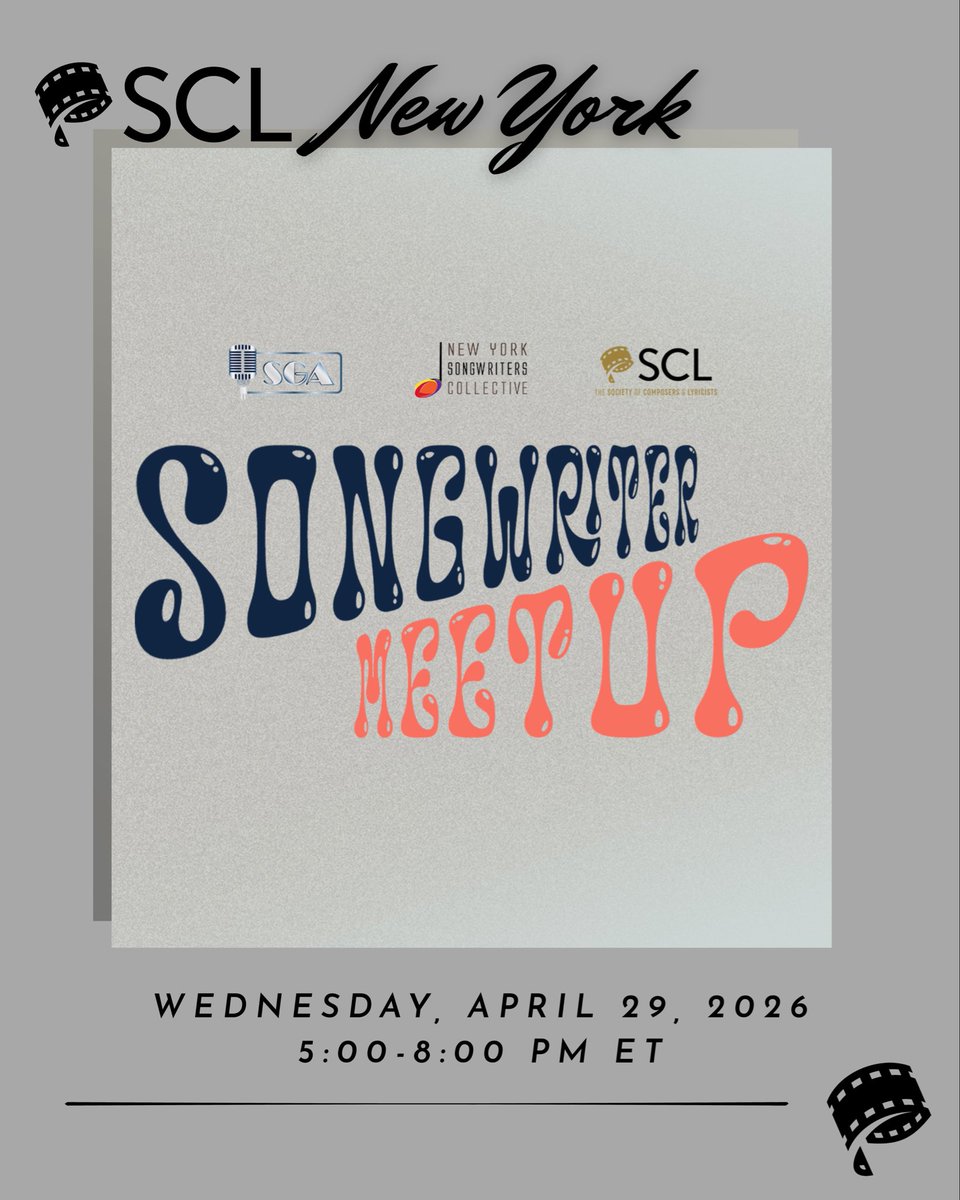 scl_ny's tweet photo. The SCL is thrilled to present the Songwriter Meetup in New York, our first SongArts NY Songwriter Meetup!

Join us here: https://t.co/ftU133NfKF https://t.co/6tnh3AQ6CX