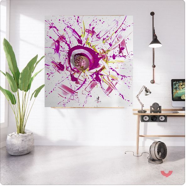 Yannesque's tweet image. From concept to plate to painted wall. #FoodArt #Creativity