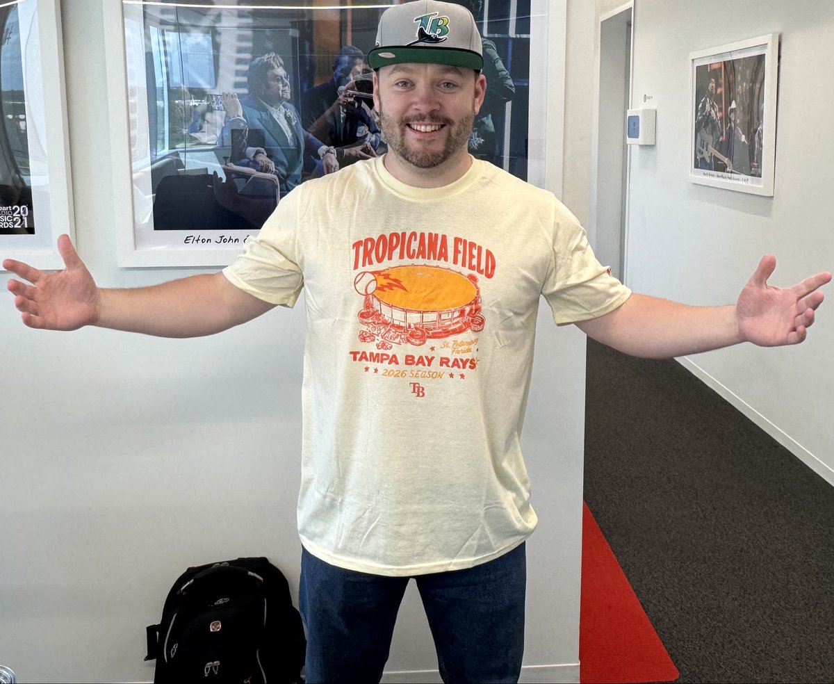 TimBinTB's tweet photo. Still trying to break in the new hat but
Check out this Awesome Trop T-Shirt!! The 1st 10k people who go the game Sat. 4/25 vs the Twins, will receive this wicked cool t-shirt!!
See you all at The Trop tomorrow! @957WDAE
#RaysUp #MINvsTB #Rays #TheTrop https://t.co/GmfdlQRr2m