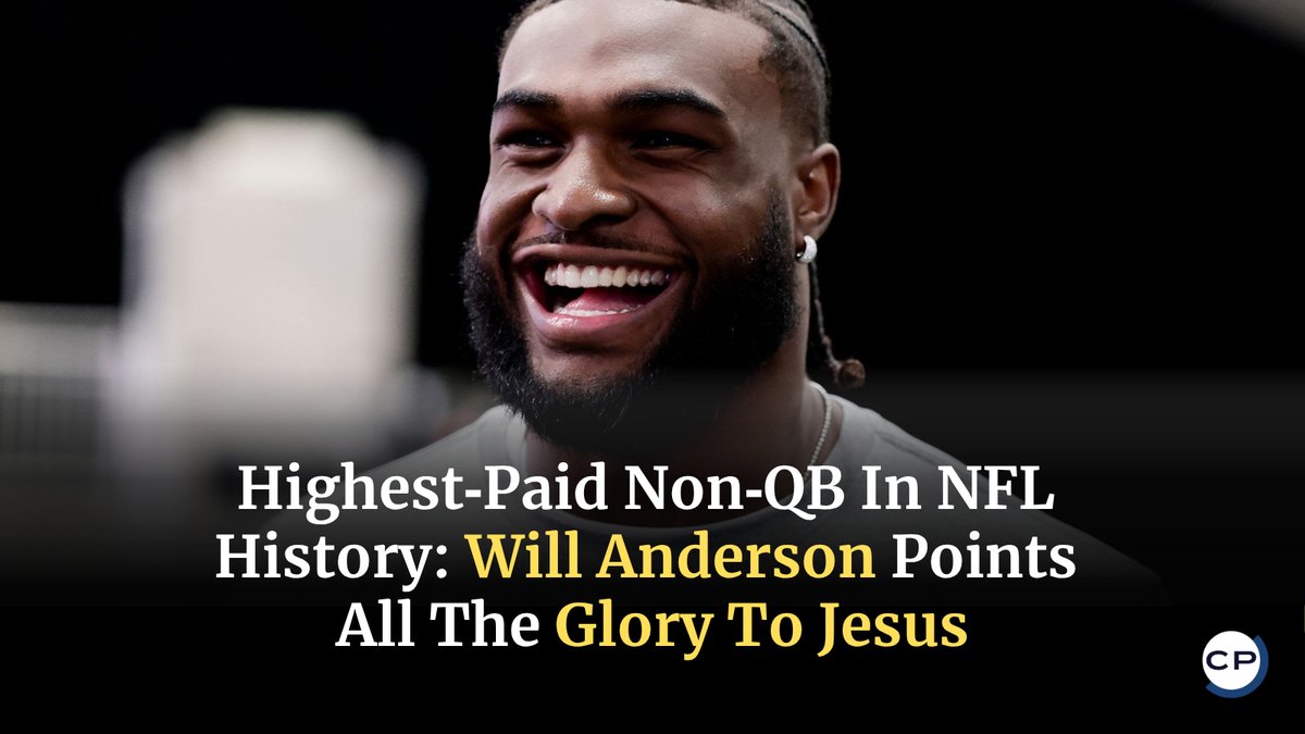 ChristianPost's tweet image. Will Anderson just signed a record $150M deal as the NFL’s top‑paid non‑QB — and immediately thanked Jesus first.
#WillAnderson #NFL #Jesus #FaithInSports #ChristianNews
🔗 dlvr.it/TSCgLC