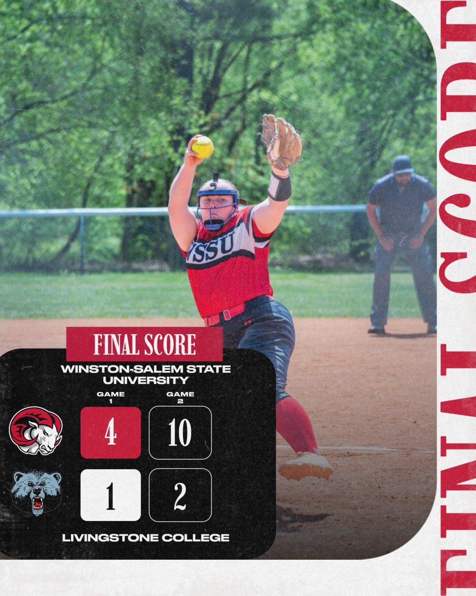 WSSU_Athletics's tweet photo. Rams sweep Livingstone, taking game 2, 10-2, and will be back in action on Friday, May 1, at Shaw https://t.co/rmyjvGqrJF