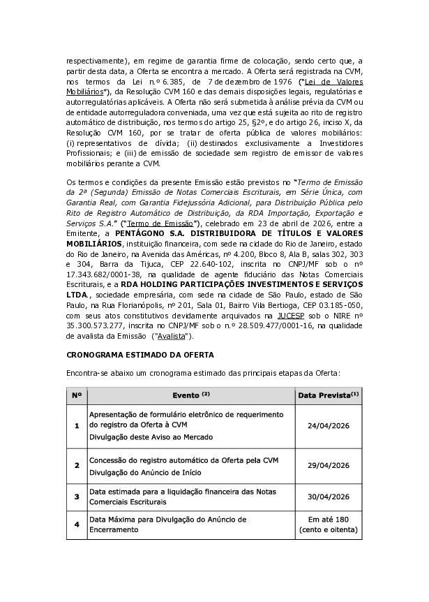 mytrader_io's tweet photo. RDAIMPORTEXP (RDAS) - Aviso ao Mercado - 24/04/26 
 
 *Fonte: https://t.co/lEsN7YGcN3 https://t.co/4RyOw6rRsx