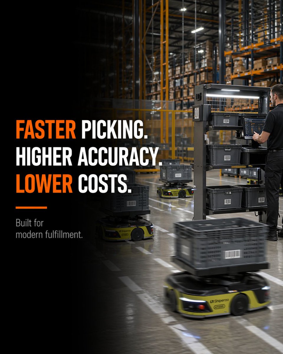 AutomateXNZ's tweet image. Smarter picking. Zero wasted movement.

Shelf-to-person automation brings inventory to your team, cuts errors, and scales with demand.

Ready to upgrade your warehouse performance?

#WarehouseAutomation #Intralogistics #Automation #SupplyChain #AutomateX