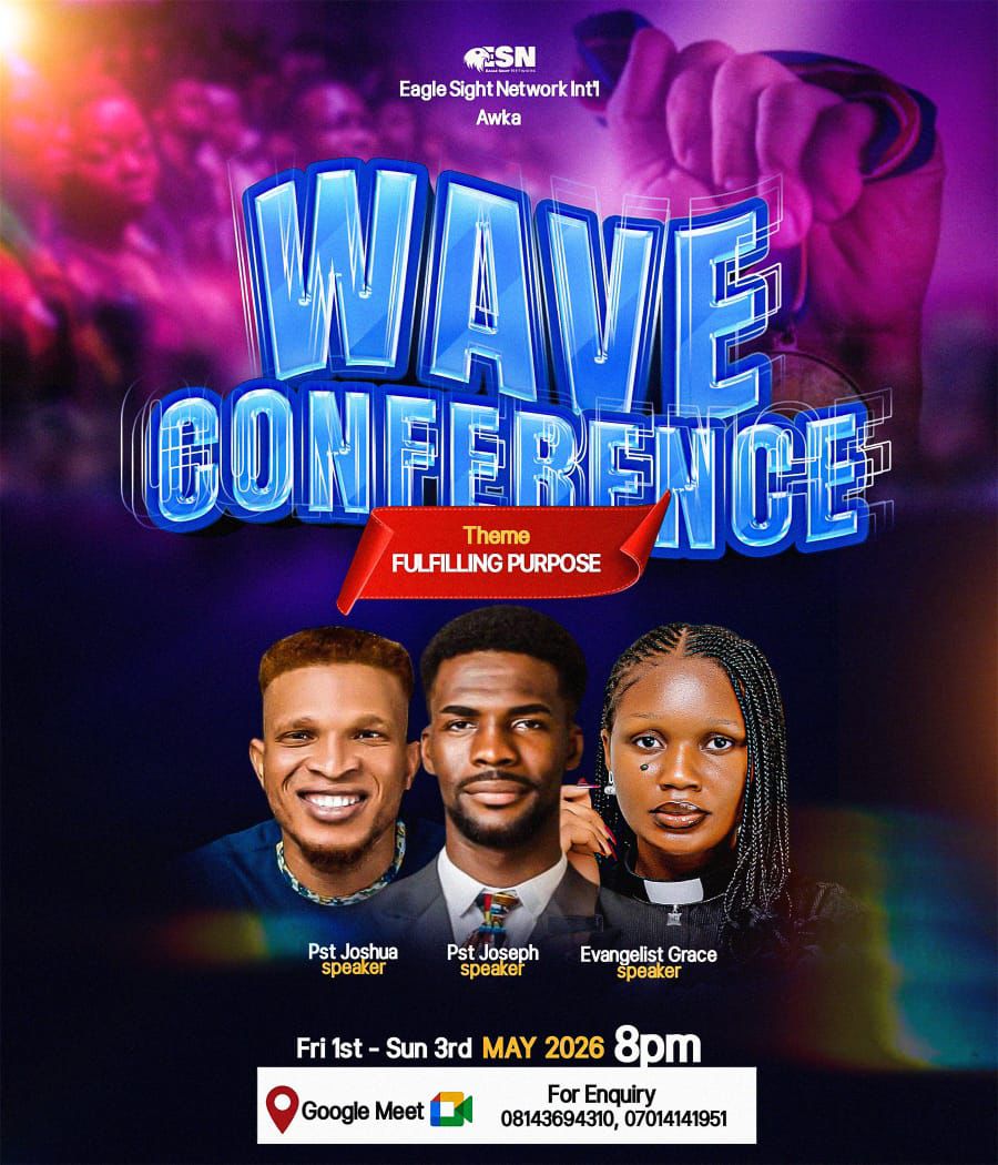 EaglesSightAwka's tweet photo. The Wave Conference is open to all—but entry is by registration.

Registration is free, yet mandatory.

Don’t just hear about it—be part of it.

 Register now.

https://t.co/ybzVQEaF8x https://t.co/KDyS1vzwAj