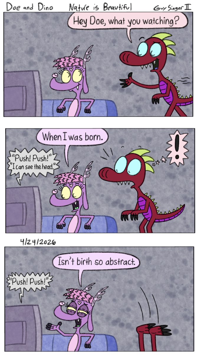 GuyII15's tweet image. Nature is Beautiful #art #cartoons #comics #funnies #doe #dino #fuckai